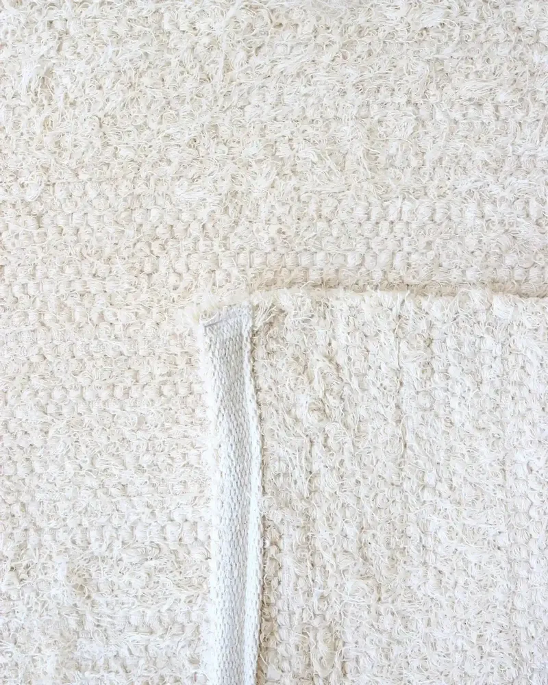 Tapis - GAOU - Tapis Coton Recyclé Blanc – 180×250 - MASAME