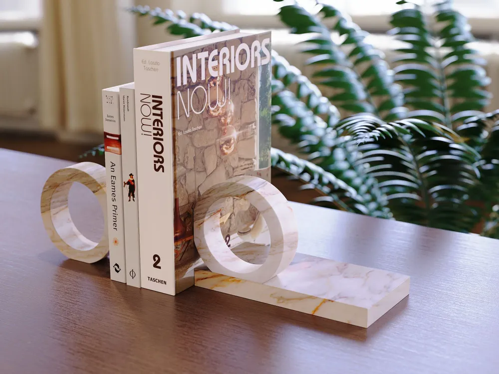 Design objects - Ring Mini - Set of 2 Calacatta Macchia Vecchia  Marble Bookends - PISTORE MARMI