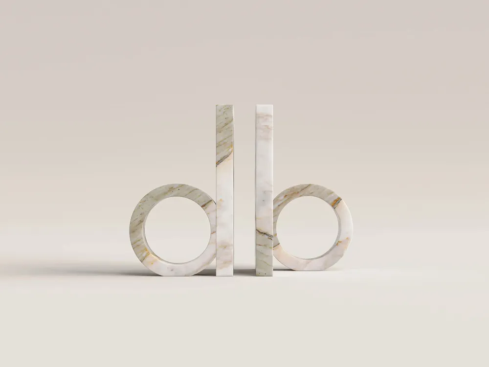 Design objects - Ring Mini - Set of 2 Calacatta Macchia Vecchia  Marble Bookends - PISTORE MARMI