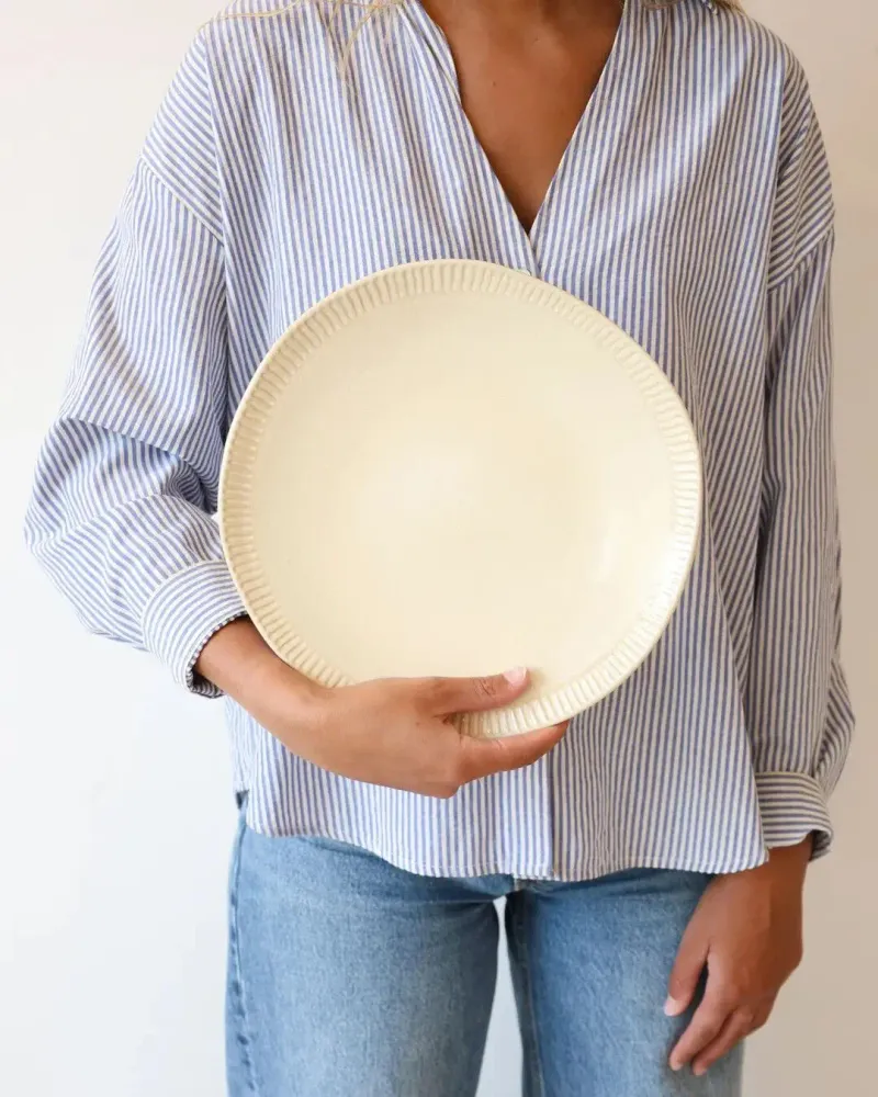 Assiettes au quotidien - GAUDINA - Grande Assiette Ronde en Grès – Dune - MASAME