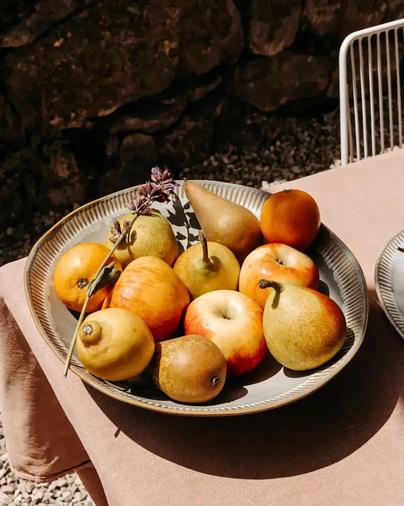 Platter and bowls - GAUDINA - Large stoneware serving dish – Dune - MASAME