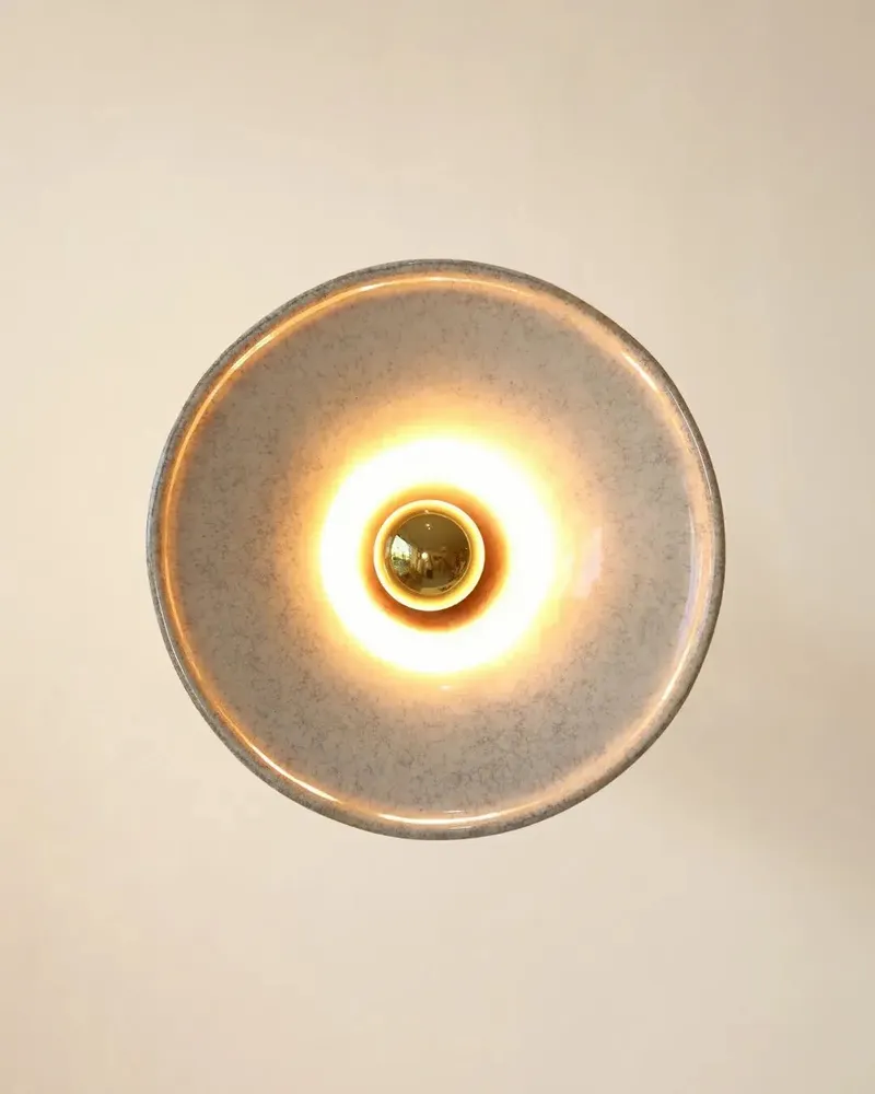 Wall lamps - Gigaro L - Glazed ceramic wall light Ø30 – Sable - MASAME