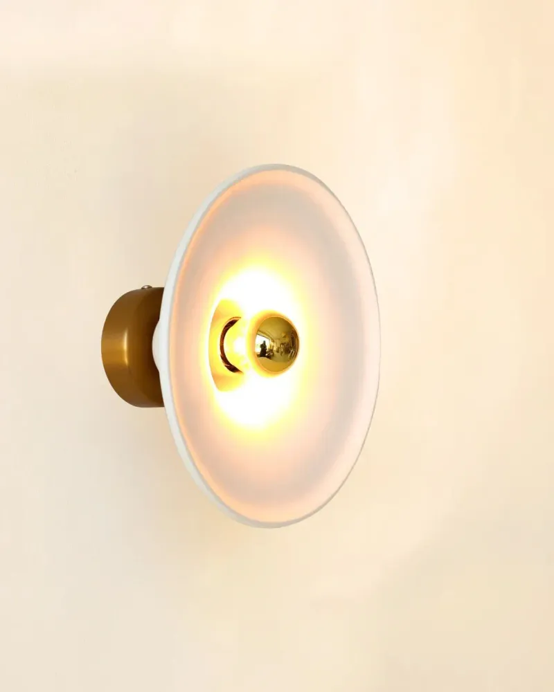 Wall lamps - Gigaro M - Raw ceramic wall light Ø23 cm – Chaux Blanche - MASAME