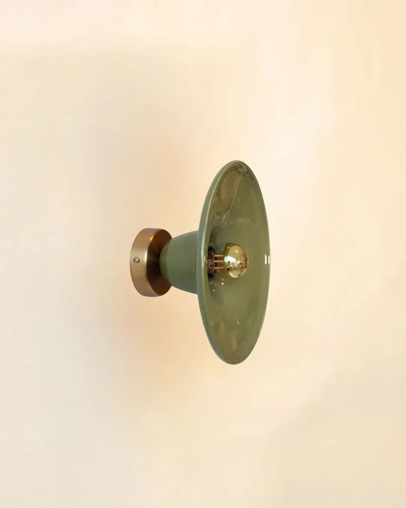 Wall lamps - Gigaro M - Glazed ceramic wall light Ø23 – Romarin - MASAME