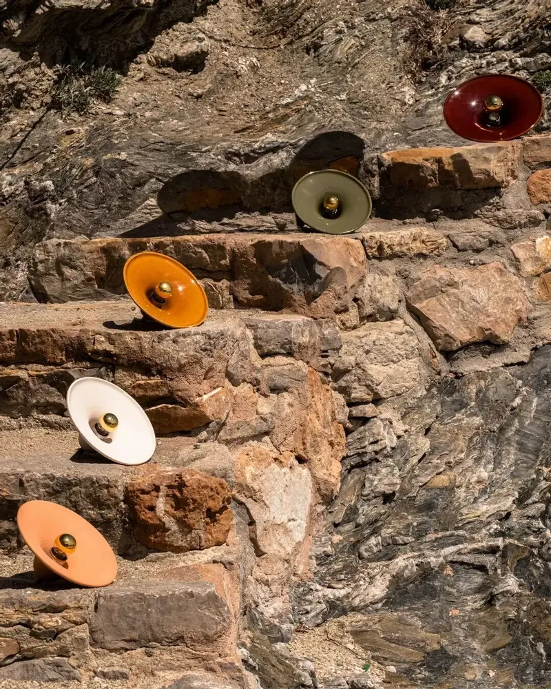 Wall lamps - Gigaro M - Glazed ceramic wall light Ø23 – Romarin - MASAME