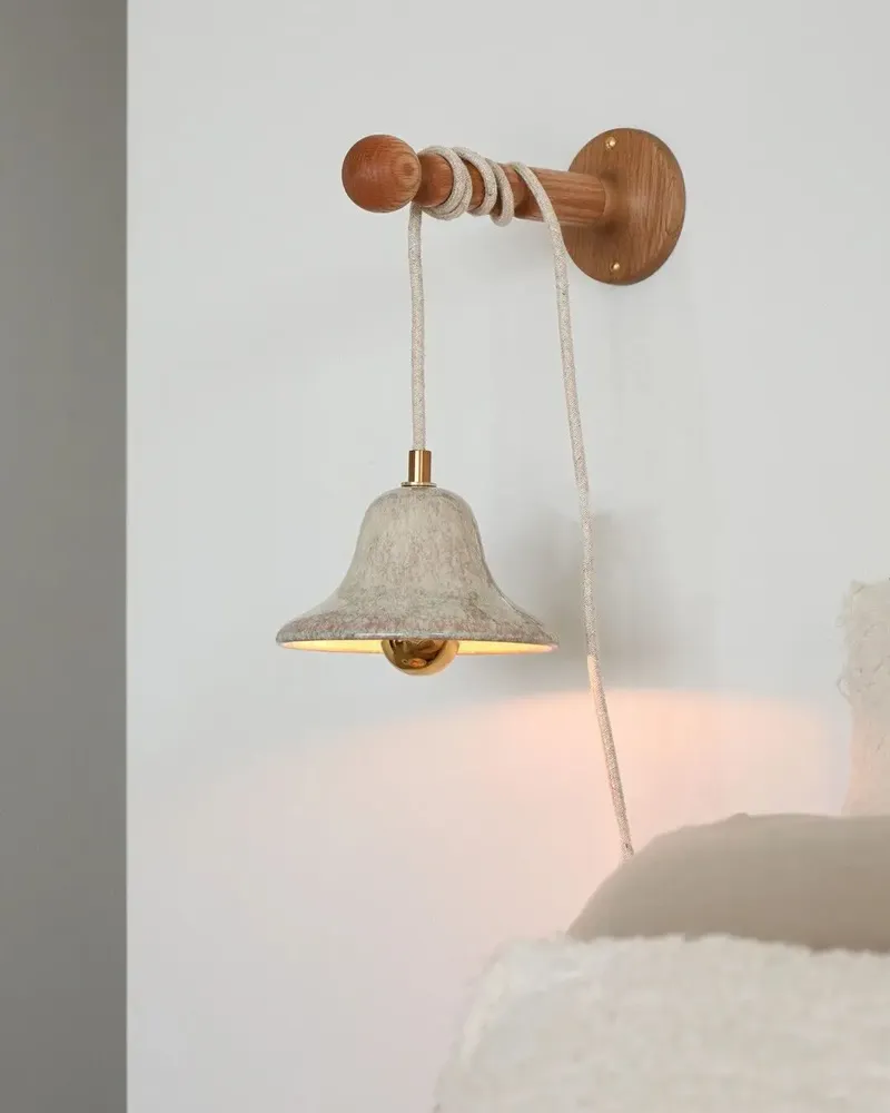 Wall lamps - Gigaro S - Glazed ceramic portable lamp Ø16 – Sable - MASAME