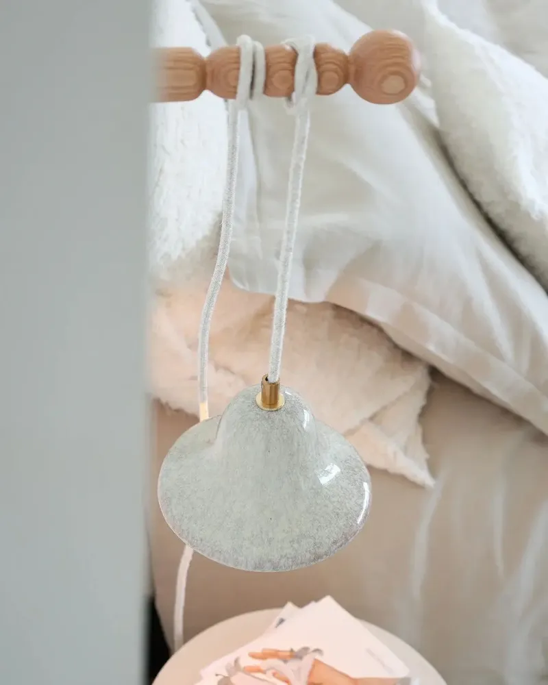 Wall lamps - Gigaro S - Glazed ceramic portable lamp Ø16 – Sable - MASAME