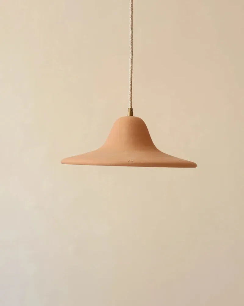 Suspensions - Gigaro L - Suspension céramique brute Ø30 cm – Terracotta - MASAME