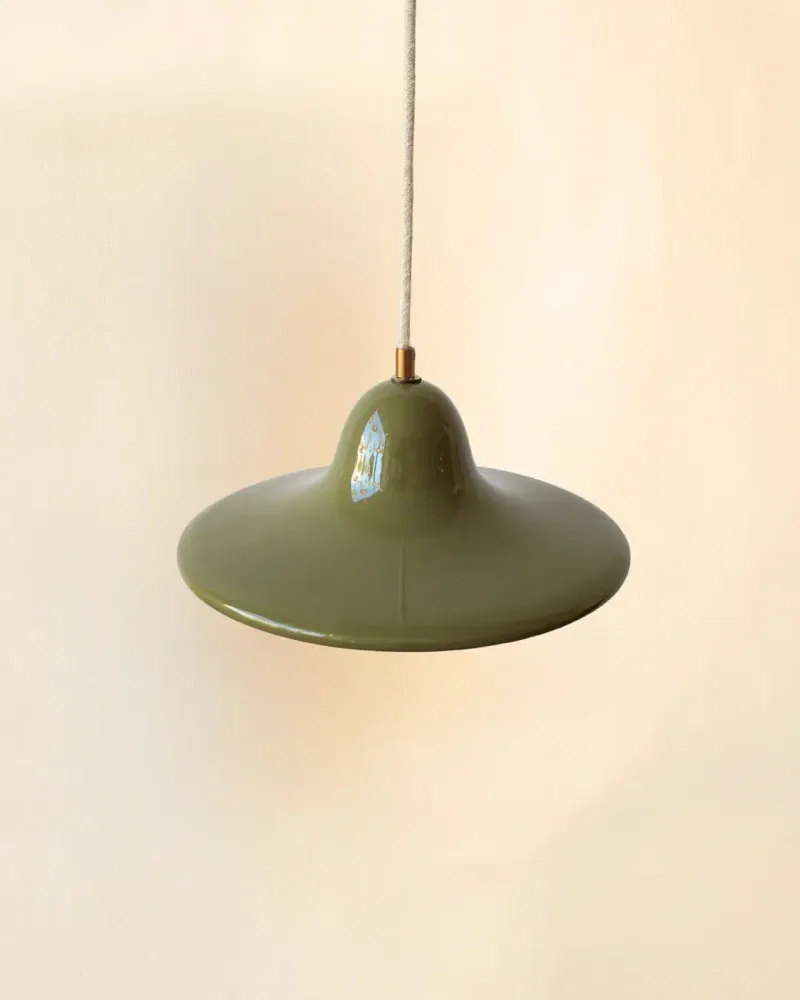 Hanging lights - Gigaro L - Glazed ceramic pendant light Ø30 cm – Romarin - MASAME