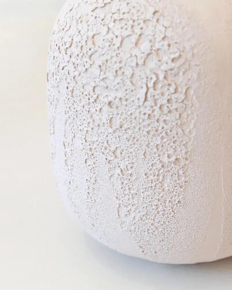 Vases - NAPOLI - Vase Faïence Blanc – M - Ø19 H22 cm - MASAME
