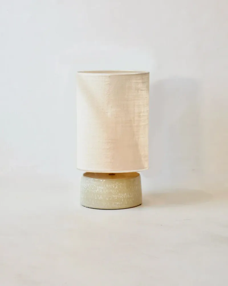 Lampes à poser - SORMIOU M - Lampe à poser céramique Lin H54 cm – abat-jour lin - MASAME
