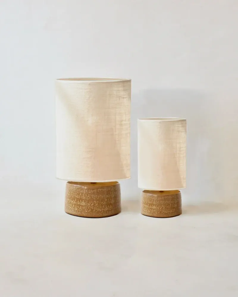 Table lamps - SORMIOU S - Ceramic table lamp Ambre H38 cm – raffia shade - MASAME