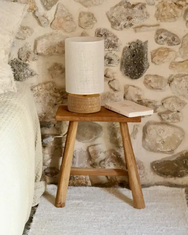 Table lamps - SORMIOU S - Ceramic table lamp Ambre H38 cm – raffia shade - MASAME
