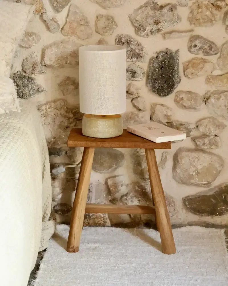 Table lamps - SORMIOU S - Ceramic table lamp Lin H38 cm – jute shade - MASAME