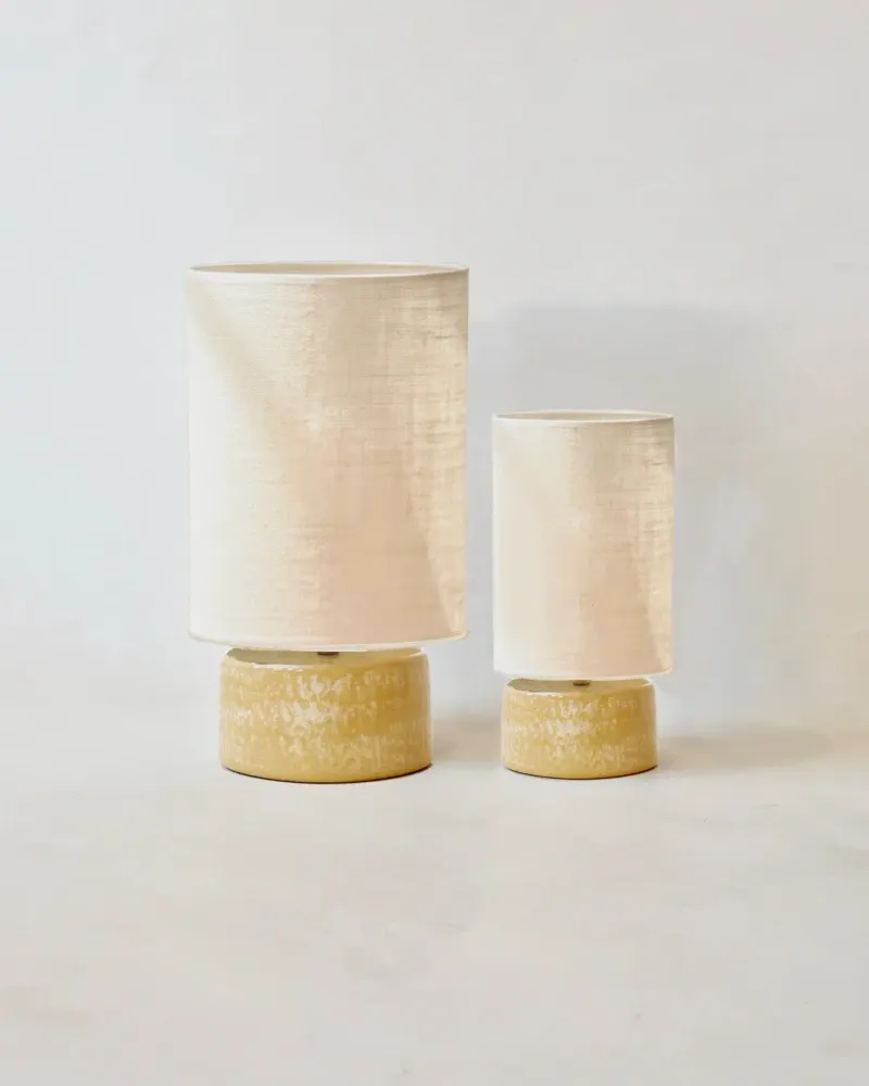 Table lamps - SORMIOU S - Ceramic table lamp Safran H38 cm – jute shade - MASAME