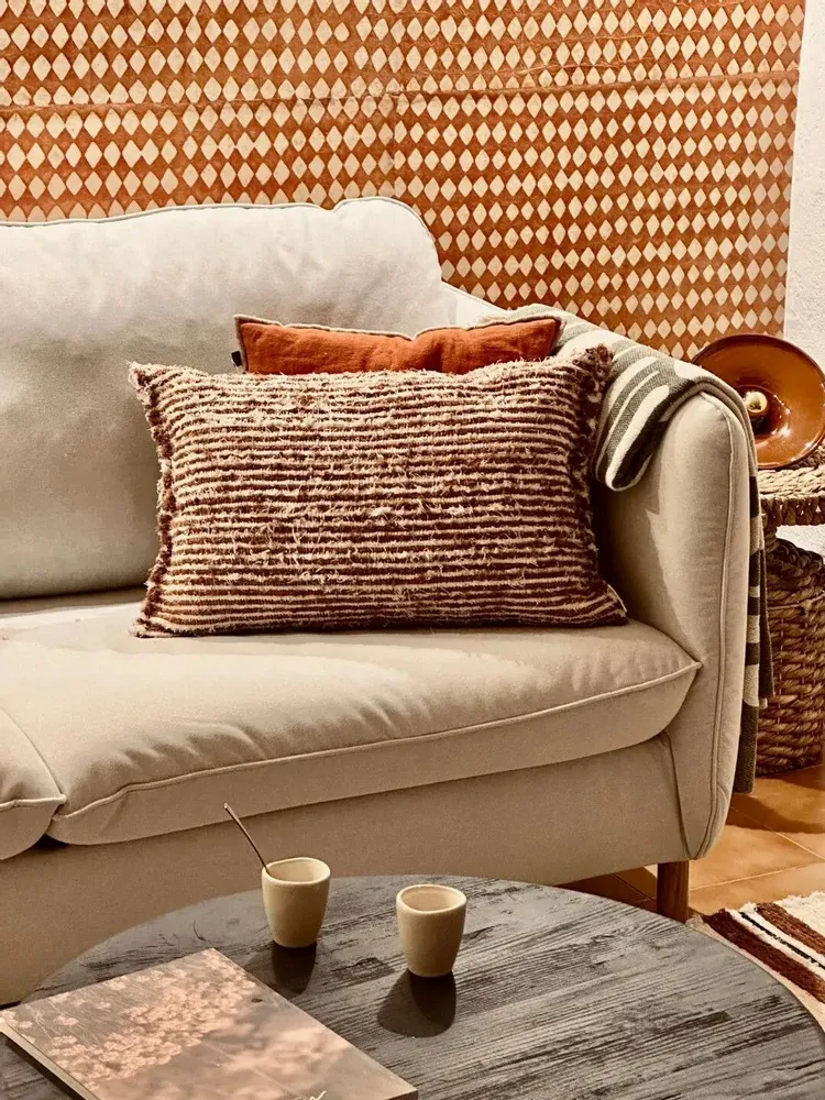 Cushions - TARIFA - 100% cotton cushion Sienne – Rectangle 60×40 - MASAME