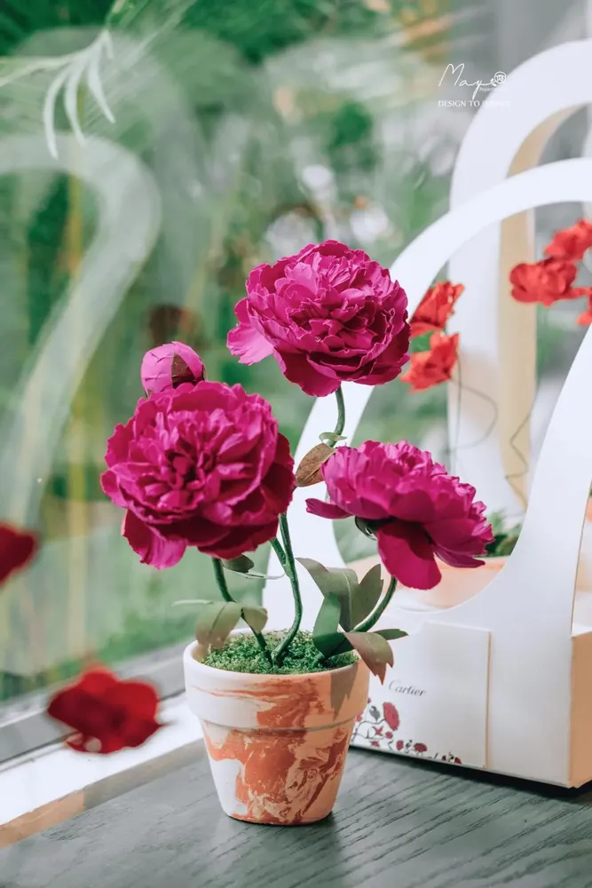 Floral decoration - Peony - MAYPAPERFLOWER - VIETNAM