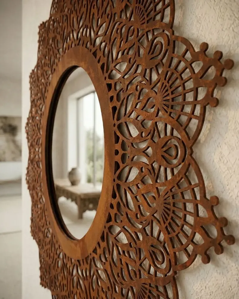 Mirrors - Grimilde mirror, new pattern - PUGLIA CORTEN LOVE