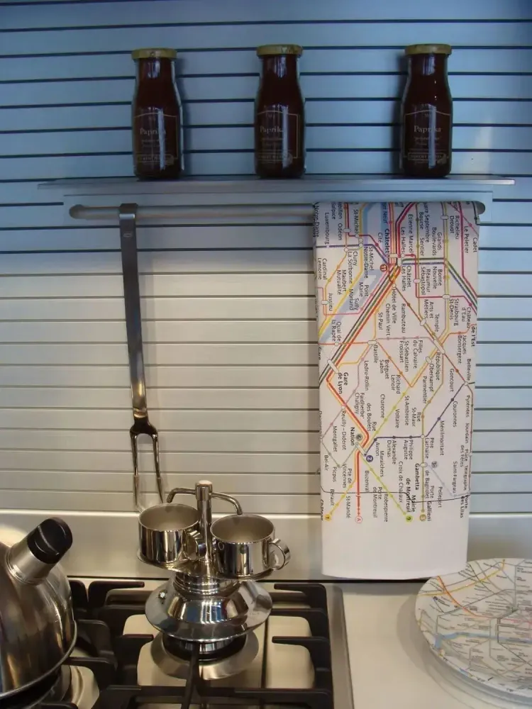 Dish towels - Paris RATP Tea Towel Blanc 72 X 48 - MAISON VIVARAISE - SDE VIVARAISE WINKLER
