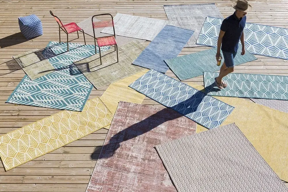Tapis - Tapis Catania outdoor Gris 60 x 110 - MAISON VIVARAISE - SDE VIVARAISE WINKLER