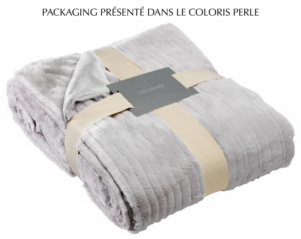 Throw blankets - Throw Artus Perle 140 X 180 - MAISON VIVARAISE - SDE VIVARAISE WINKLER