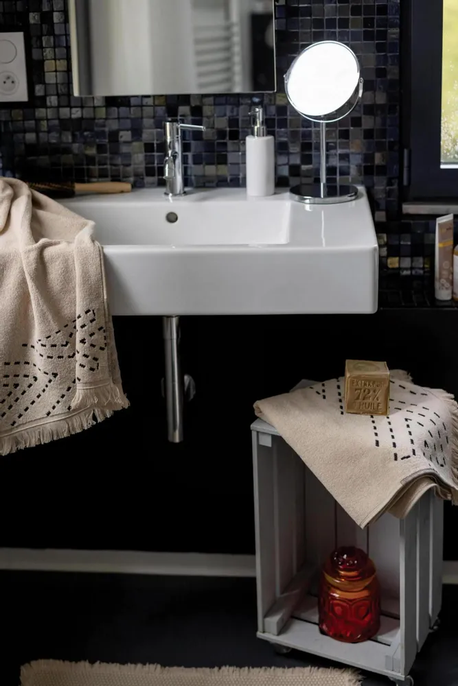 Serviettes de bain - Serviette de toilette Julia Lin 50 x 100 - MAISON VIVARAISE - SDE VIVARAISE WINKLER