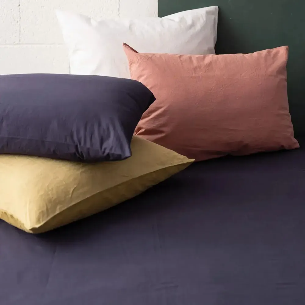 Bed linens - Calita Fitted Sheet Cannelle 180 X 200 X 30 - MAISON VIVARAISE - SDE VIVARAISE WINKLER