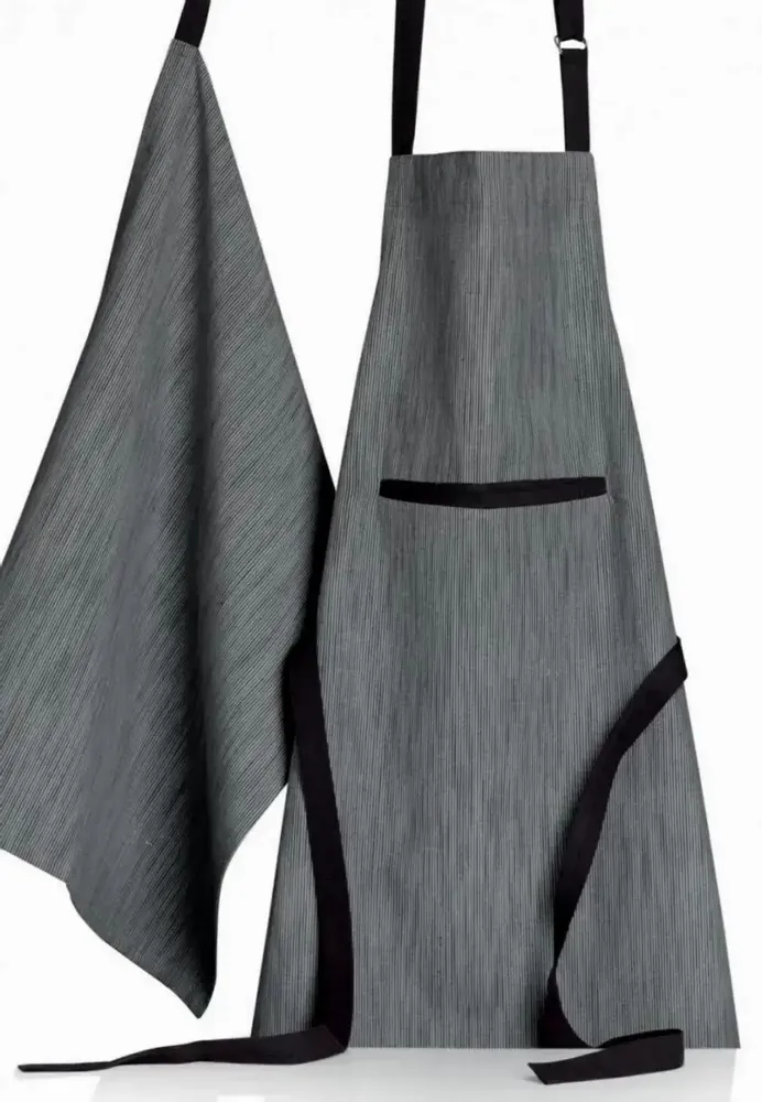Tabliers de cuisine - Tablier de cuisine coton bio Moana Ombre 72 x 85 - MAISON VIVARAISE - SDE VIVARAISE WINKLER