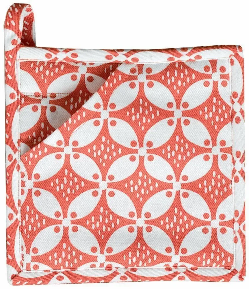 Maniques - Manique 2 en 1 Fatou recyclée Corail 20 x 20 - MAISON VIVARAISE - SDE VIVARAISE WINKLER