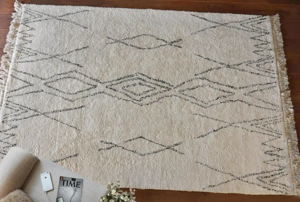 Tapis - Tapis Crimble Ivoire/charbon 160 x 230 - MAISON VIVARAISE - SDE VIVARAISE WINKLER