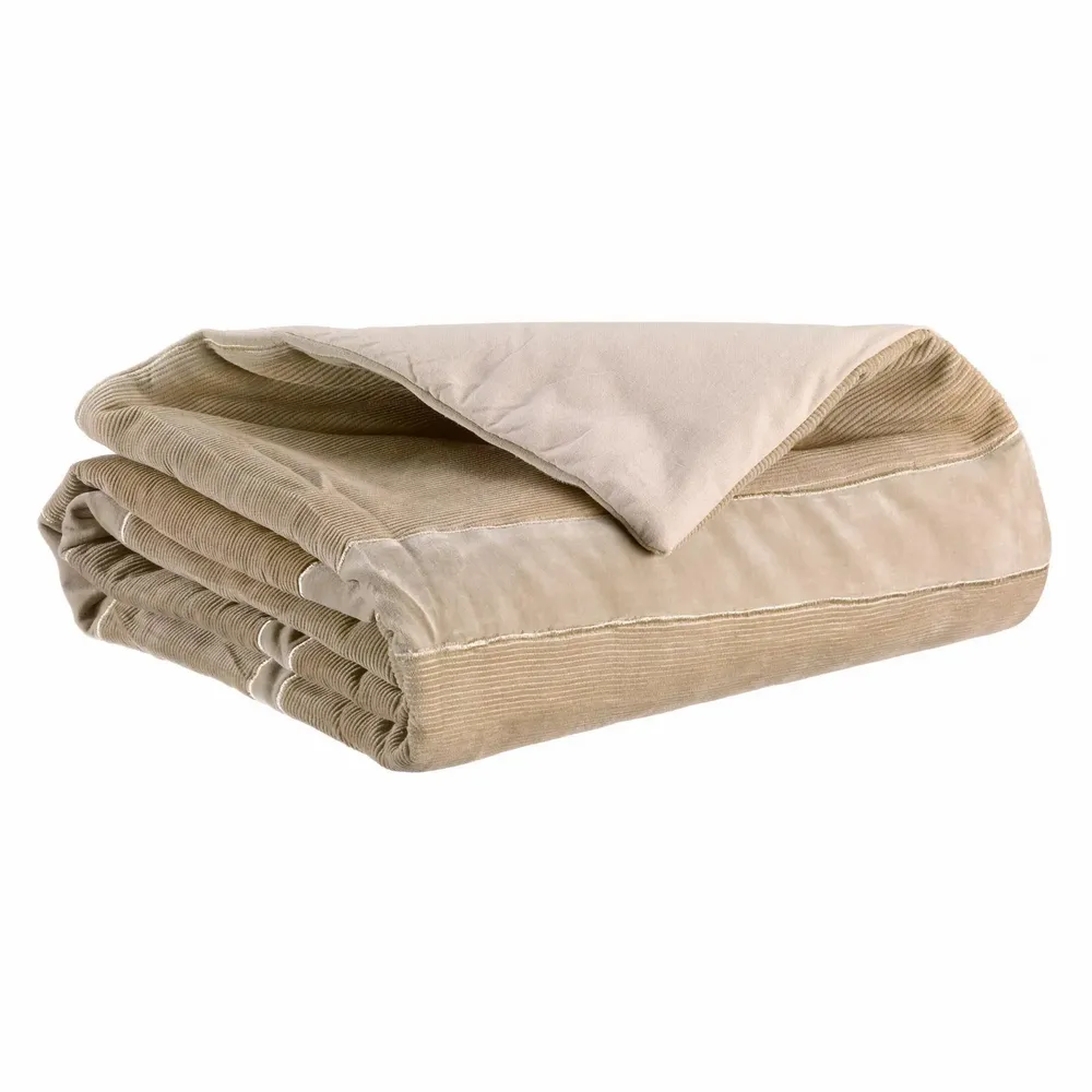 Linge de lit - Edredon Fara côtelé Lin 85 x 200 - MAISON VIVARAISE - SDE VIVARAISE WINKLER