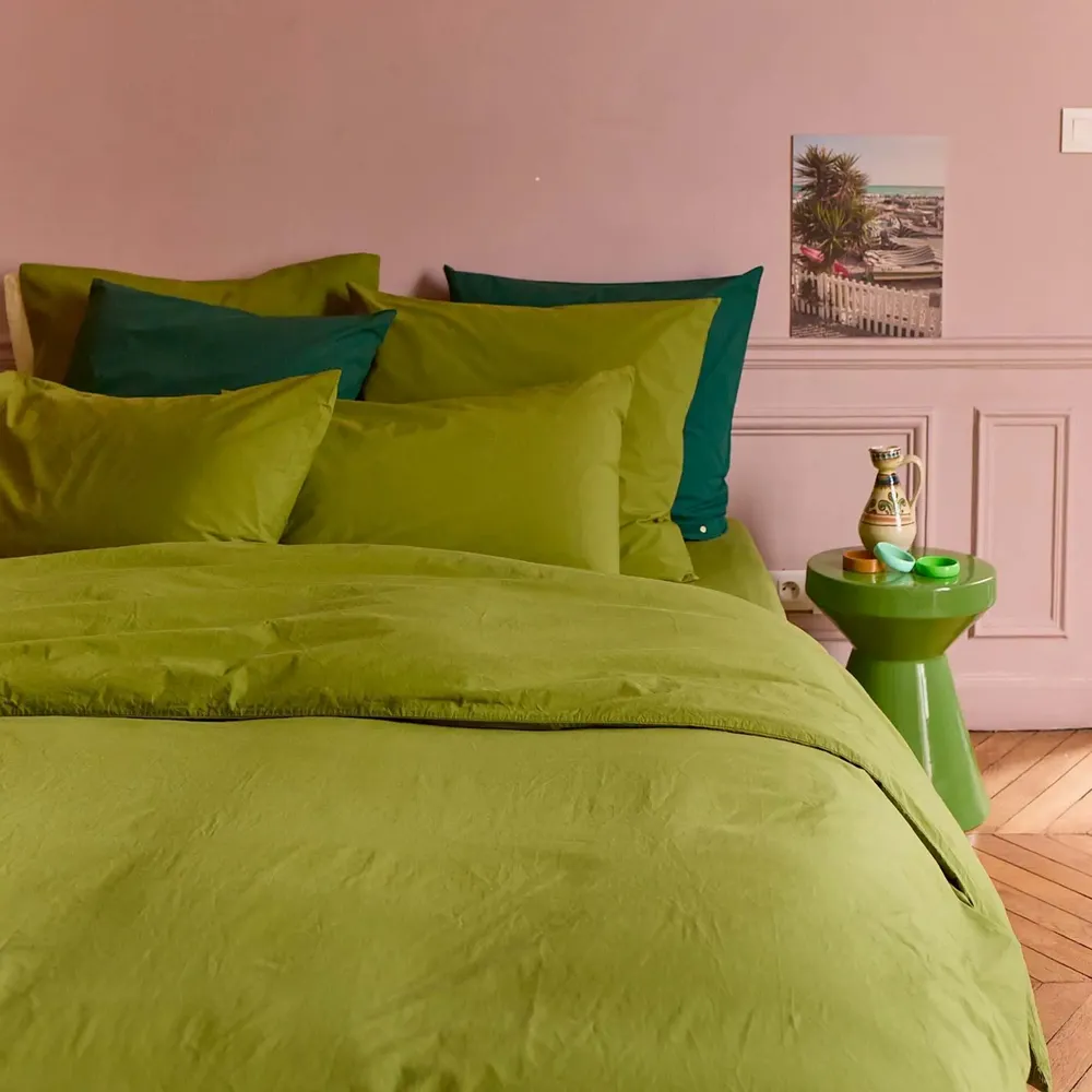 Linge de lit - Housse de couette Celeste pistacchio - MAISON VIVARAISE - SDE VIVARAISE WINKLER