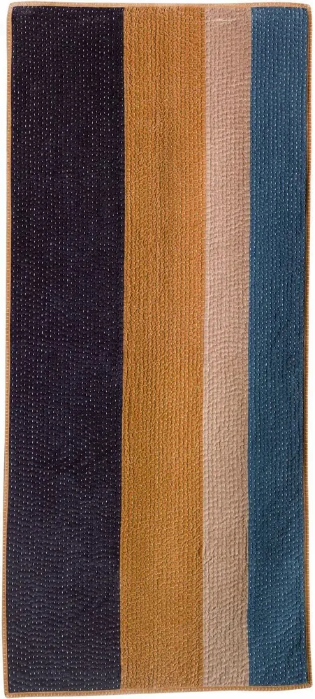 Plaids - Edredon Elise patchs Cobalt 80 x 180 - MAISON VIVARAISE - SDE VIVARAISE WINKLER