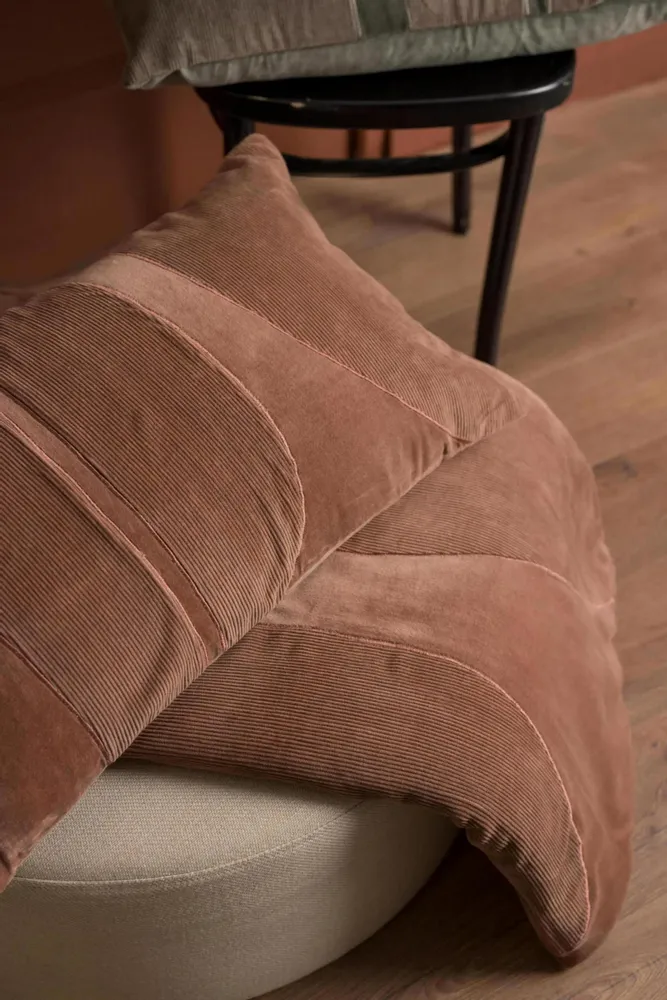 Throw blankets - Fara Corduroy Comforter Bois de rose 85 X 200 - MAISON VIVARAISE - SDE VIVARAISE WINKLER