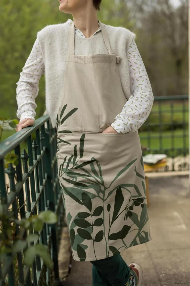Aprons - Majda Kitchen Apron with Pocket Multico 72 X 85 - MAISON VIVARAISE - SDE VIVARAISE WINKLER