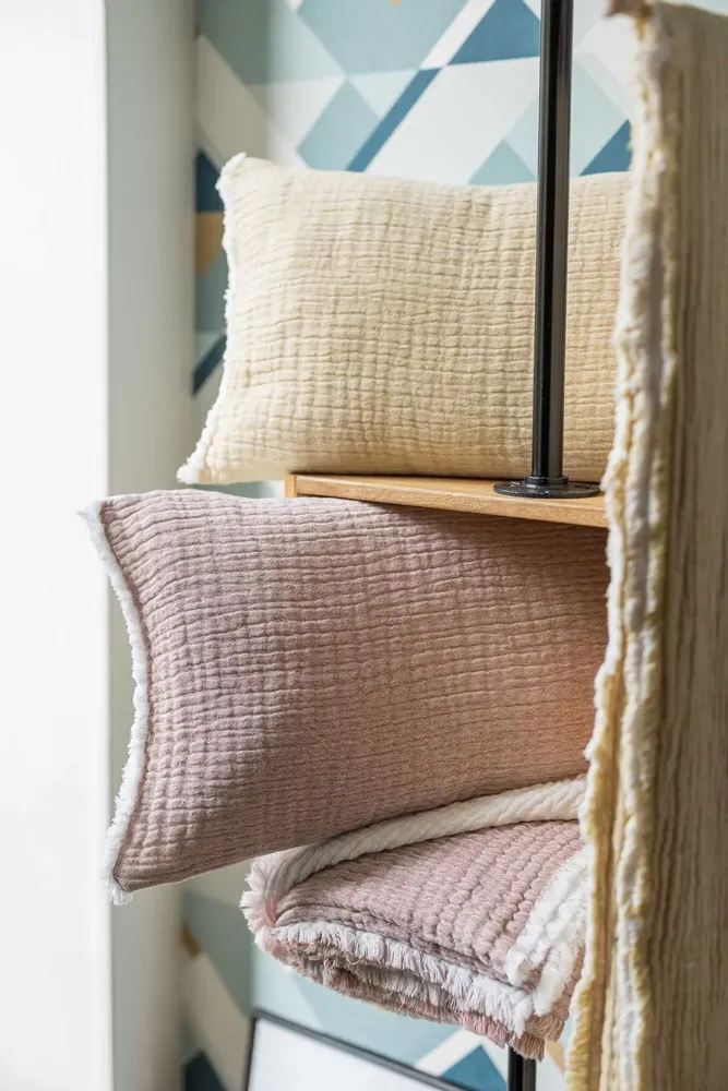 Throw blankets - Emilio Throw Blanket Terracotta 130 X 200 - MAISON VIVARAISE - SDE VIVARAISE WINKLER