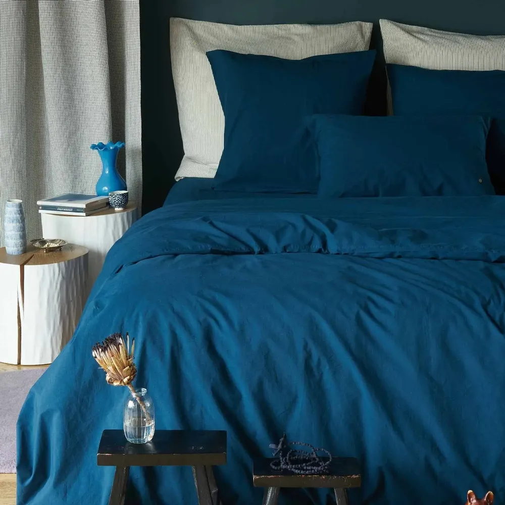 Linge de lit - Drap housse Céleste Orage 200 x 160 - LA CERISE SUR LE GATEAU