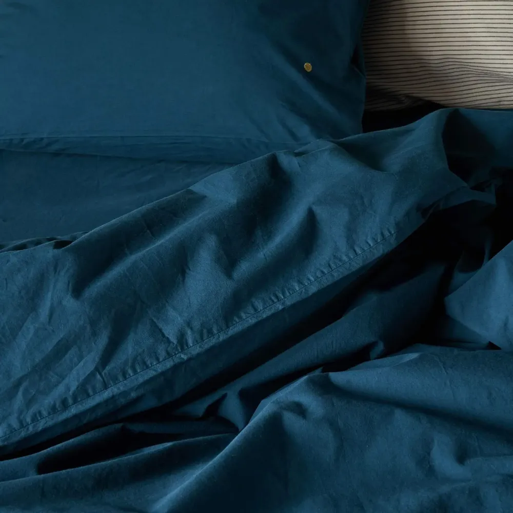 Linge de lit - Drap housse Céleste Orage 200 x 160 - LA CERISE SUR LE GATEAU