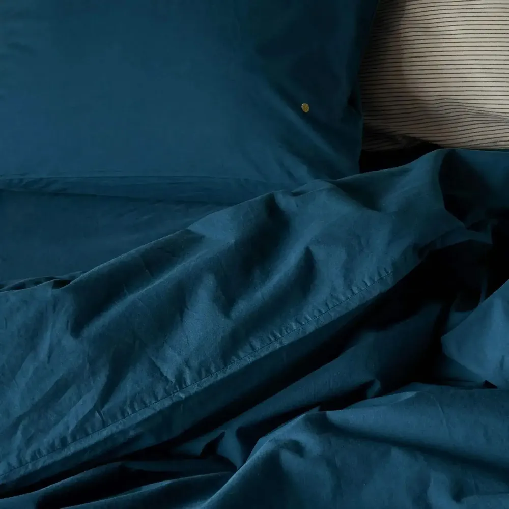 Linge de lit - Drap housse Céleste Orage 200 x 90 - LA CERISE SUR LE GATEAU