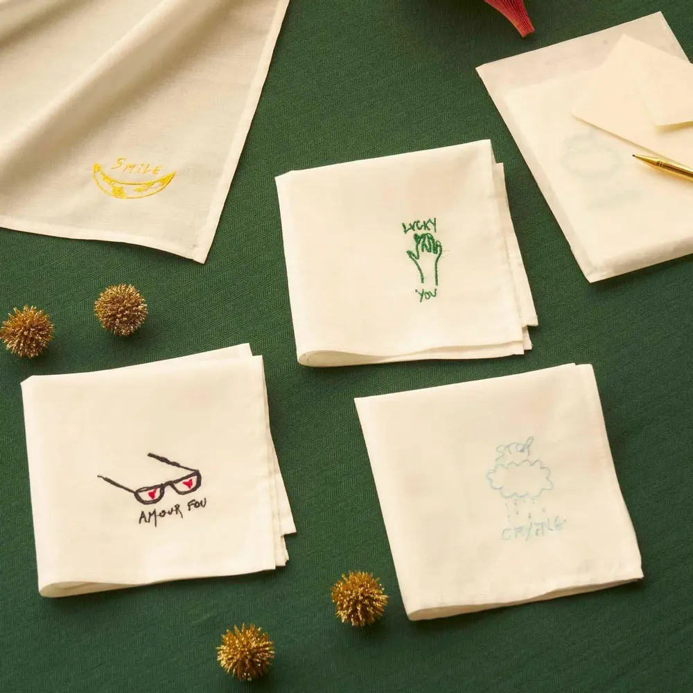 Clutches - Hankie Lucky Handkerchief Vert 25 X 25 - LA CERISE SUR LE GATEAU