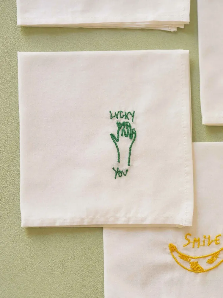 Clutches - Hankie Lucky Handkerchief Vert 25 X 25 - LA CERISE SUR LE GATEAU