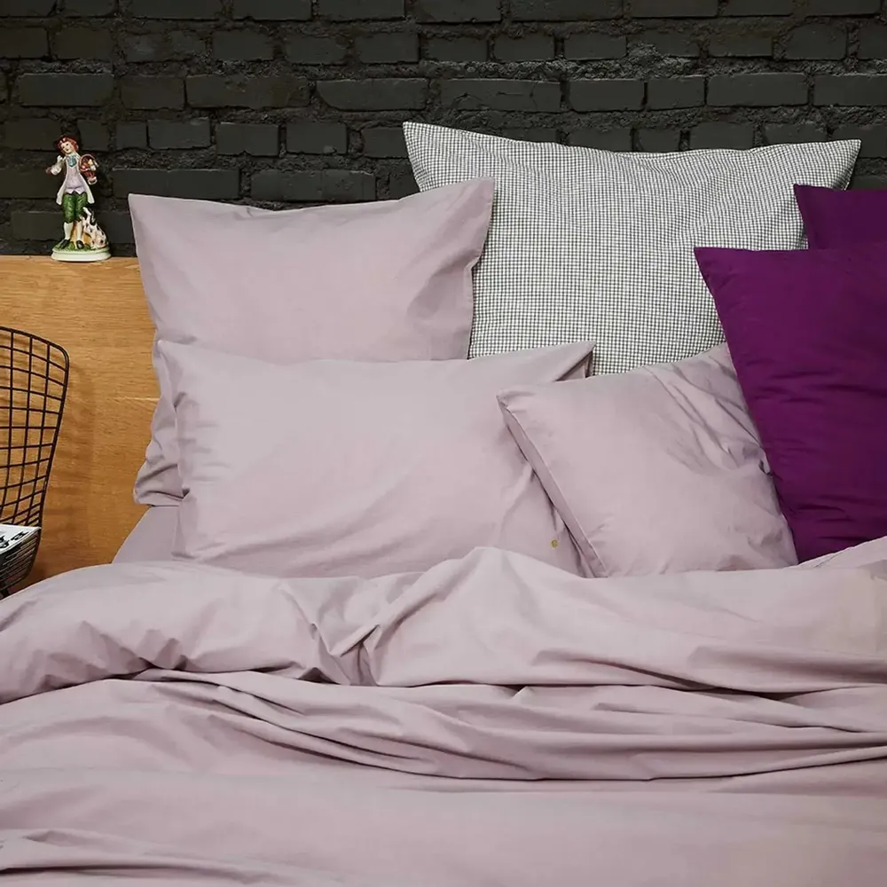 Linge de lit - Taie d'oreiller Céleste Poivre rose 65 x 65 - LA CERISE SUR LE GATEAU