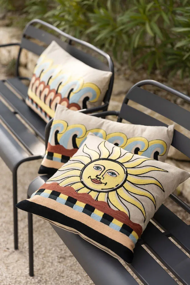 Coussins - Coussin brodé Adria Multico 30 x 50 - MAISON VIVARAISE - SDE VIVARAISE WINKLER