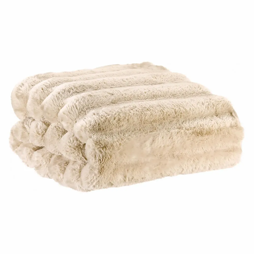 Throw blankets - Astrid Throw Blanket Naturel 140 X 180 - MAISON VIVARAISE - SDE VIVARAISE WINKLER