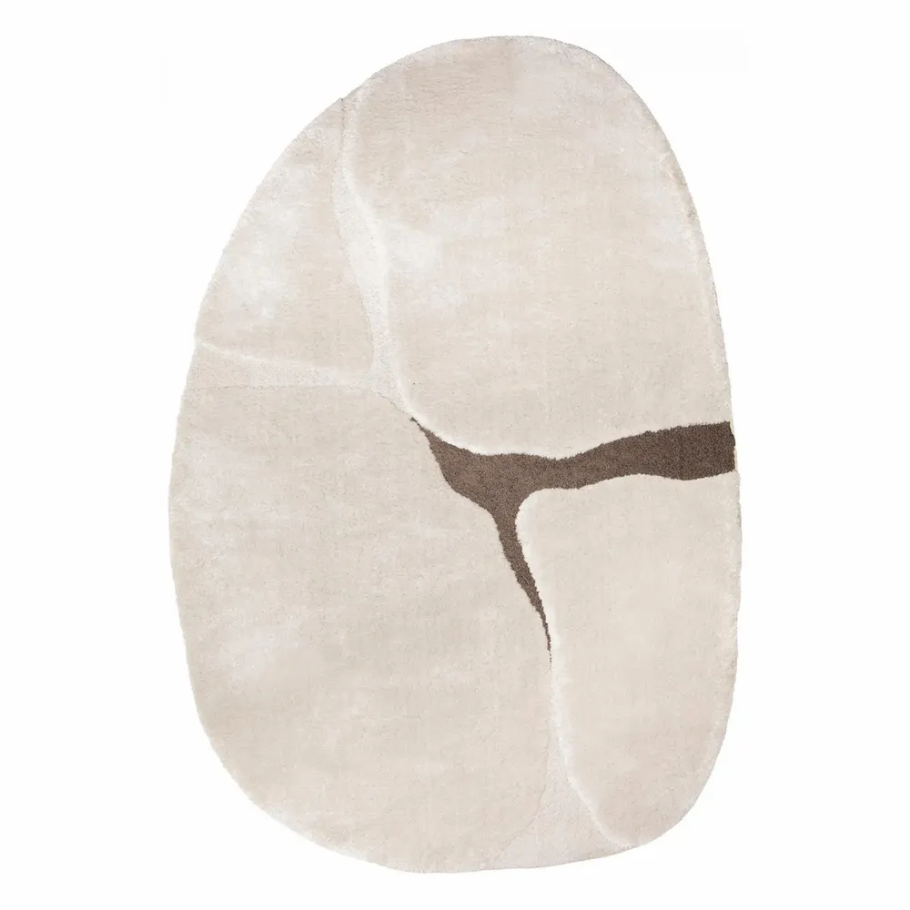 Rugs - Recycled Galet rug Yan Neige 160 X 230 X 2 - MAISON VIVARAISE - SDE VIVARAISE WINKLER