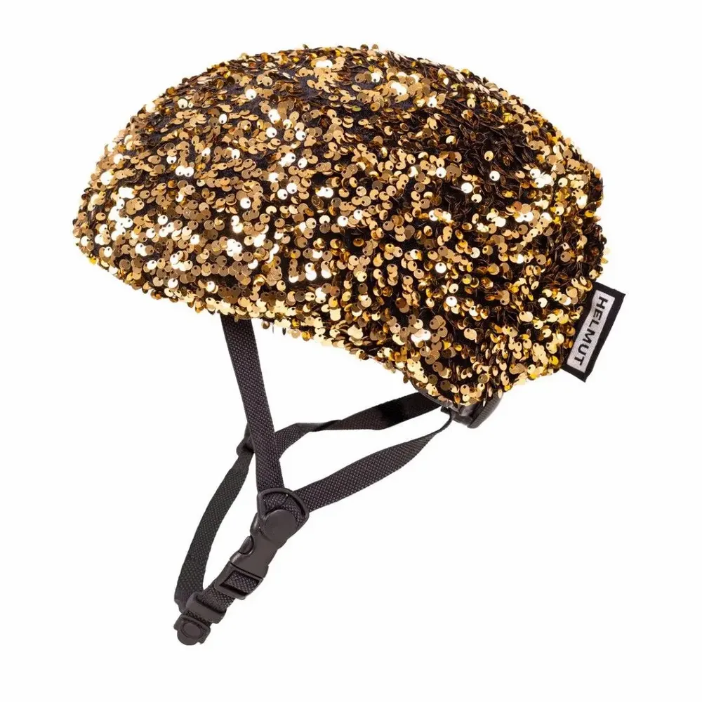 Hats - Big Sequins Gold Helmet Cover – Adult - HELMUT COVER