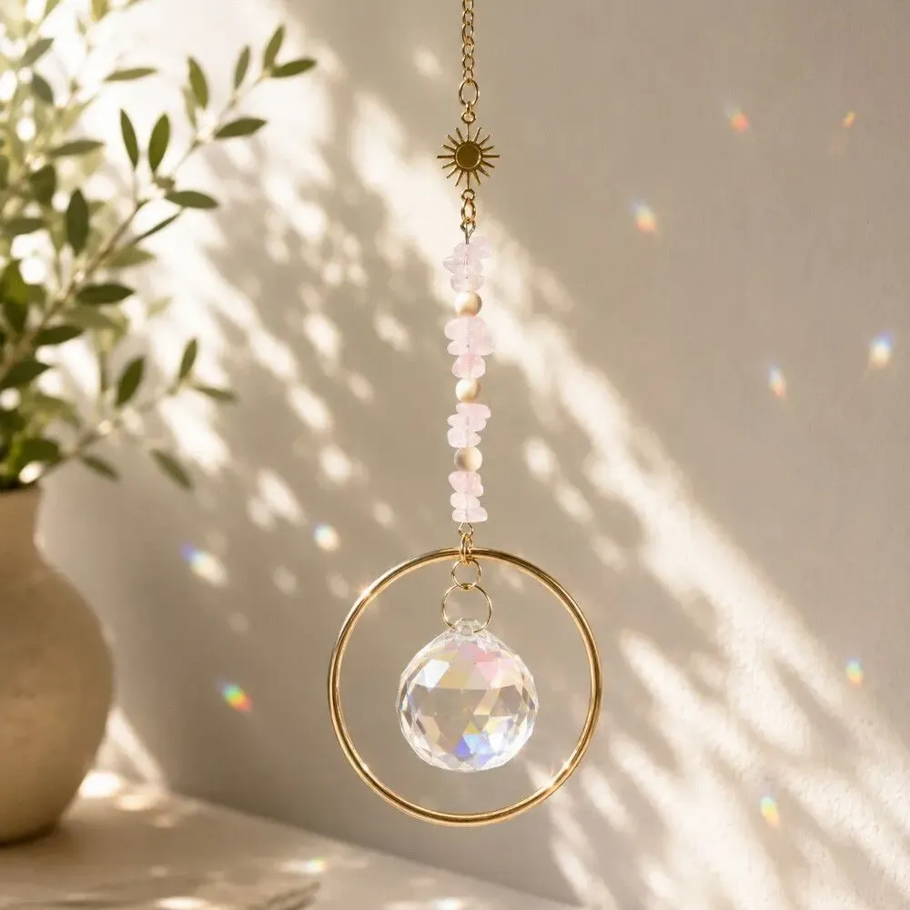 Design objects - Astra Rose Quartz Suncatcher - MANDALASHOP