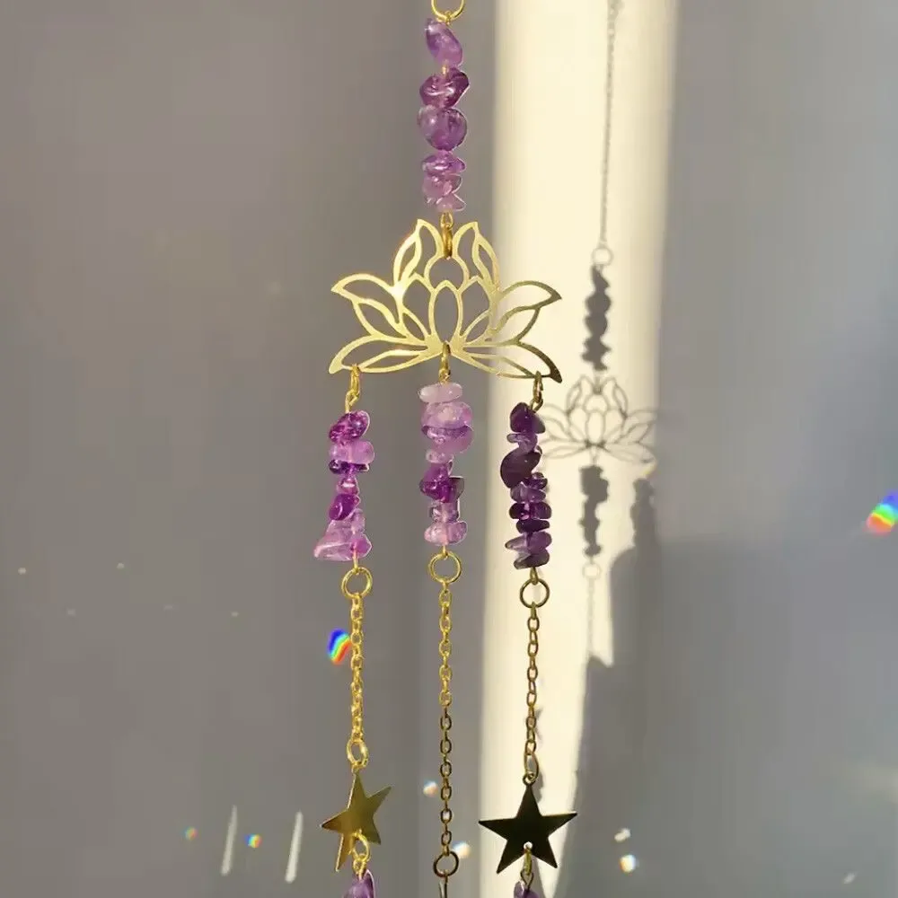 Design objects - Amethyst & Lotus suncatcher - MANDALASHOP
