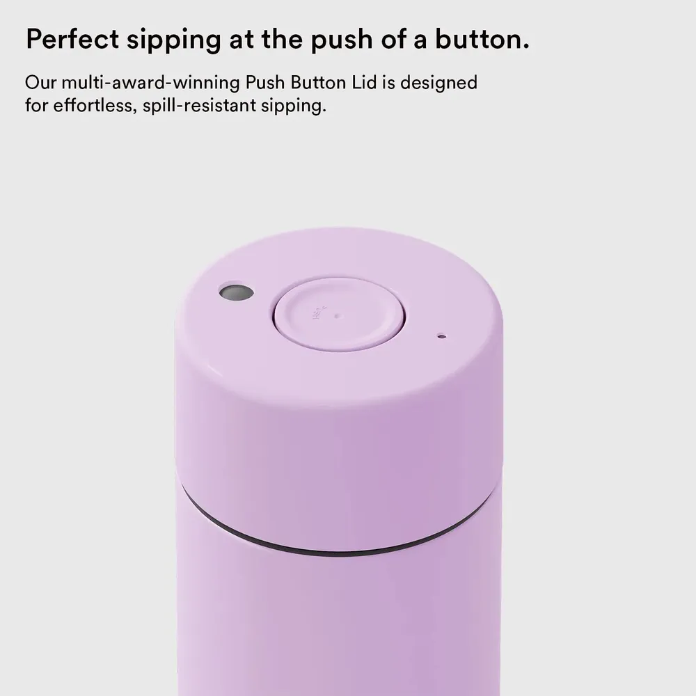 Mugs - Reusable Cup with Push-Button Lid 12oz/355ml - FRANK GREEN LIMITED
