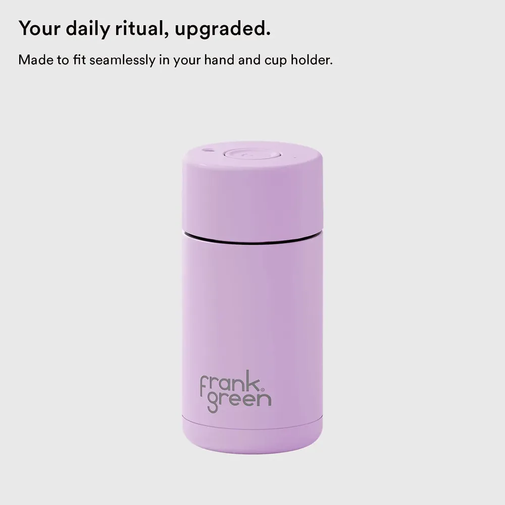 Mugs - Reusable Cup with Push-Button Lid 12oz/355ml - FRANK GREEN LIMITED
